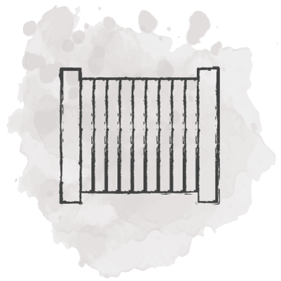 Also known as vinyl fencing, this option is an affordable, easily-maintained alternative to wood.